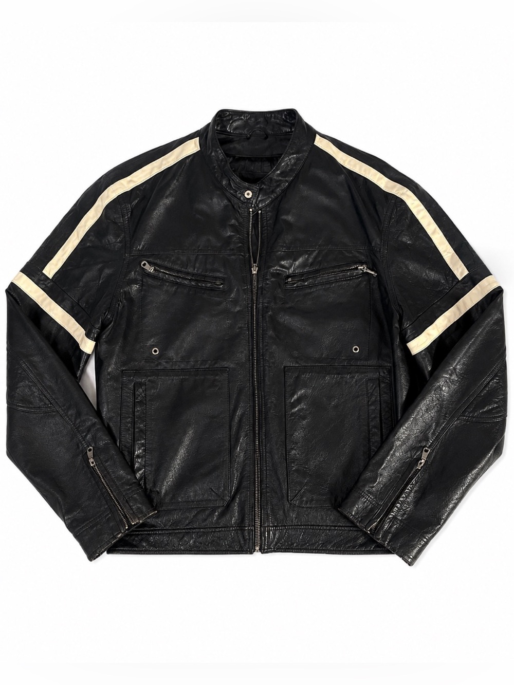 Oscar Leopold Black Leather Jacket - Men’s XL